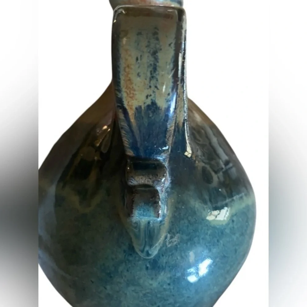 Vintage Glazed‎ Vase Handmade Artist Signed Decor